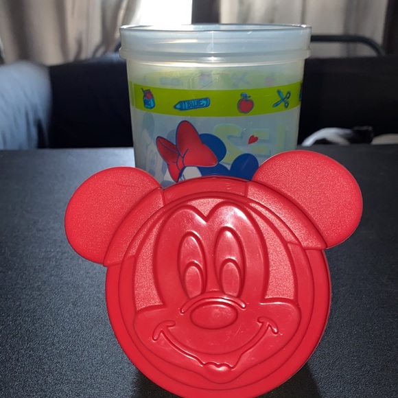 VINTAGE Tupperware Mickey & Minnie Storage Cup with Lid - Picture 5 of 7